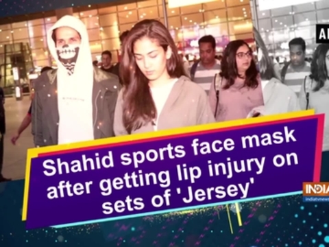 Shahid sports face mask after getting lip injury on sets of 'Jersey'