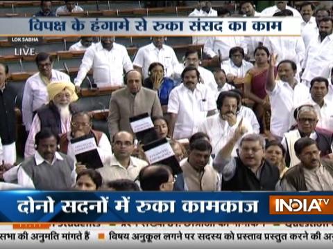 Parliament adjourned following uproar over demonetisation move