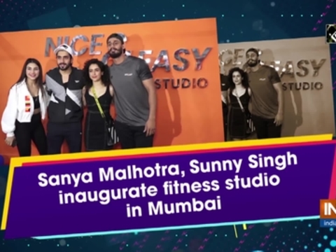 Sanya Malhotra, Sunny Singh inaugurate fitness studio in Mumbai