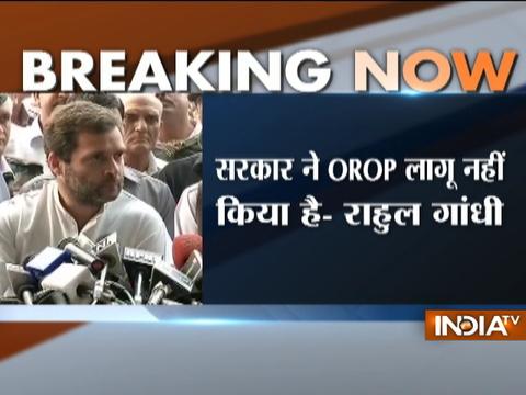 PM Narendra Modi should stop lying about OROP, and work to implement scheme, says Rahul Gandhi