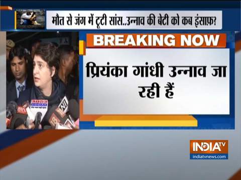 Priyanka Gandhi Vadra leaves for Unnao, to meet rape victim's family