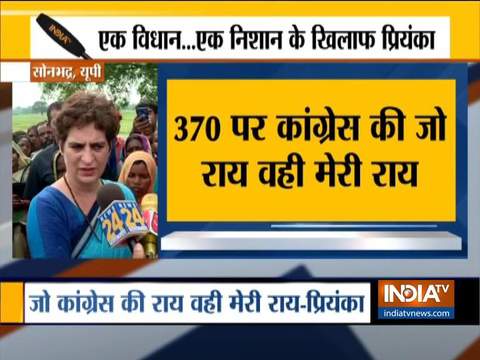 Congress's opinion is my opinion: Priyanka Gandhi on abrogation of Article 370