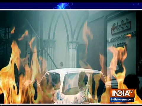 Bahu Begum set catches fire