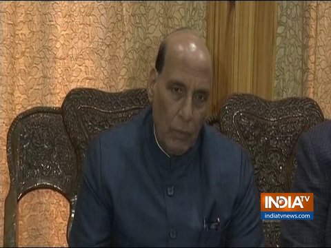 Ahead of all-party meet, Rajnath Singh meets Union Home Secretary Rajiv Gauba