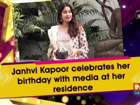 Janhvi Kapoor celebrates her birthday with media at her residence