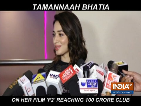 Tamannaah Bhatia is elated as her film enters Rs 100 crore club