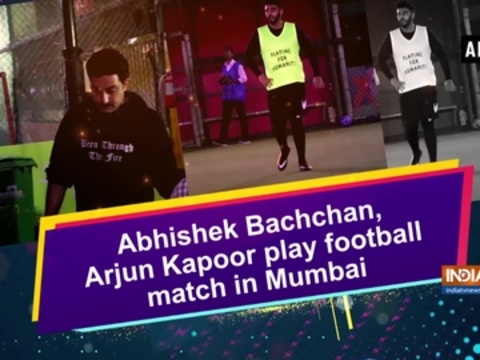 Abhishek Bachchan, Arjun Kapoor play football match in Mumbai