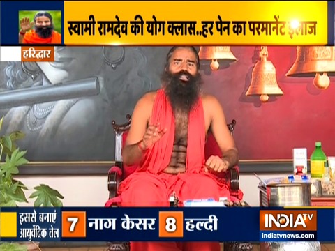 Swami Ramdev shares tips for yoga on chair