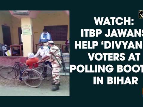 Watch: ITBP jawans help 'Divyang' voters at polling booths in Bihar