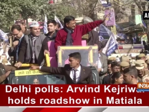 Delhi polls: Arvind Kejriwal holds roadshow in Matiala