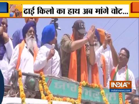 Punjab: Sunny Deol, BJP's candidate from Gurdaspur holds a roadshow