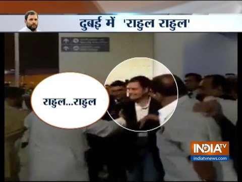 Rahul Gandhi receives warm welcome in Dubai