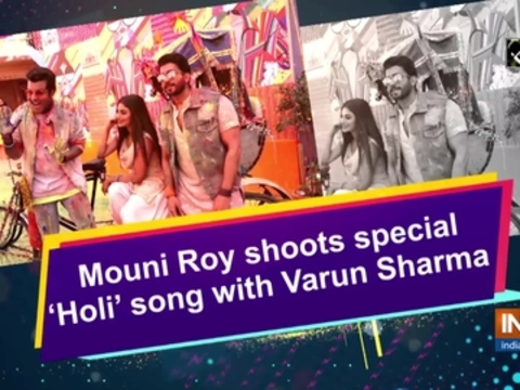 Mouni Roy shoots special 'Holi' song with Varun Sharma