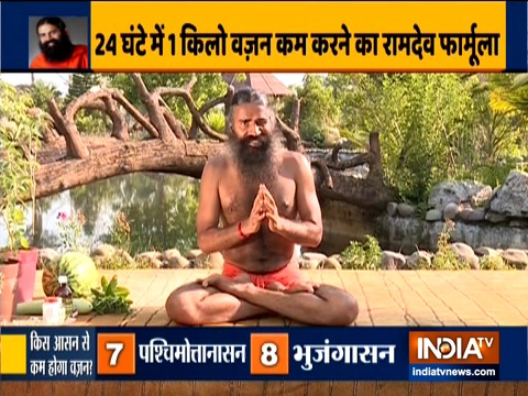 Swami Ramdev shares yogasanas to help treat obesity