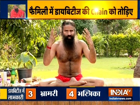 Yoga asanas for diabetes by Swami Ramdev