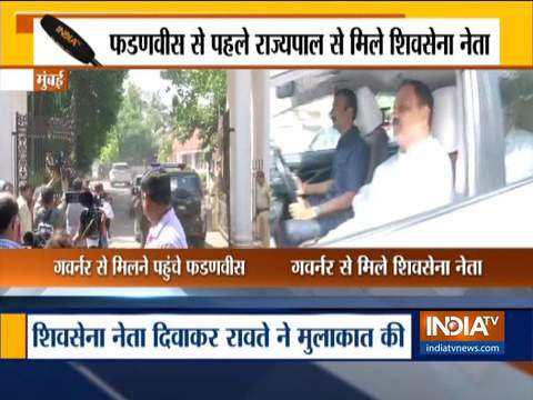 Devendra Fadnavis arrives at Raj Bhavan to meet Maharashtra Governor