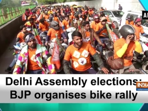 Delhi Assembly elections: BJP organises bike rally