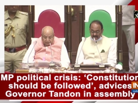 MP political crisis: 'Constitution should be followed', advices Governor Tandon in assembly