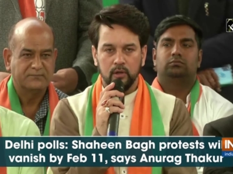 Delhi polls: Shaheen Bagh protests will vanish by Feb 11, says Anurag Thakur