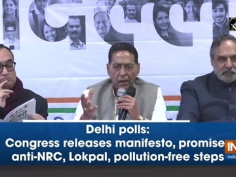 Delhi polls: Congress releases manifesto, promises anti-NRC, Lokpal, pollution-free steps