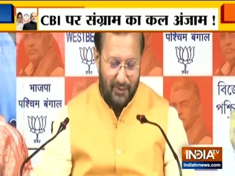 We want to ask Mamata Banerjee why is she staging dharna, who does she want to shield?: P Javadekar