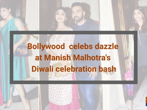 Shilpa Shetty, Nushrat Bharucha, Vaani Kapoor at Manish Malhotra's Diwali bash