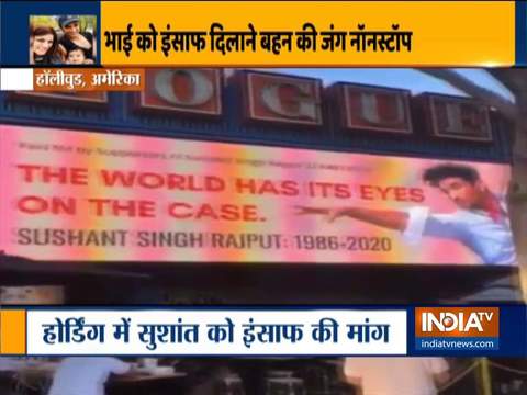 Billboard for Sushant in Hollywood: Late actor's sister shares video