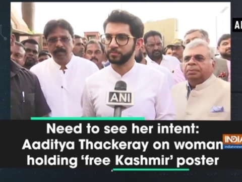 Need to see her intent: Aaditya Thackeray on woman holding 'free Kashmir' poster