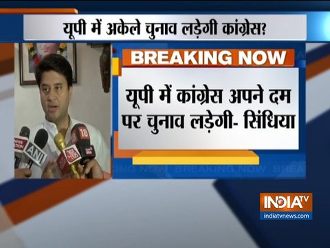 Congress will fight elections independetly in UP: Jyotiraditya Scindia