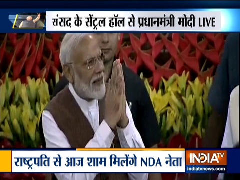 NDA unanimously chooses PM Narendra Modi as leader during parliamentary party meet