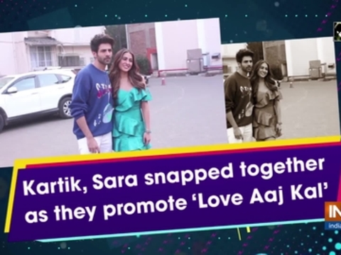 Kartik, Sara snapped together as they promote 'Love Aaj Kal'