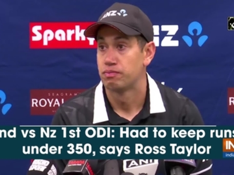 Ind vs Nz 1st ODI: Had to keep runs under 350, says Ross Taylor
