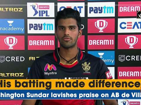 His batting made difference: Washington Sundar lavishes praise on AB de Villiers