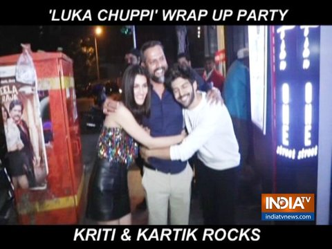 Kartik Aaryan, Kriti Sanon dazzle at Luka Chuppi wrap-up party