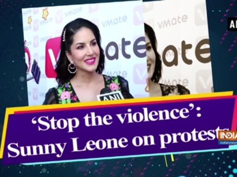 'Stop the violence': Sunny Leone on protests