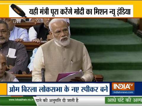 Prime Minister Narendra Modi introduces council of ministers to the Lok Sabha