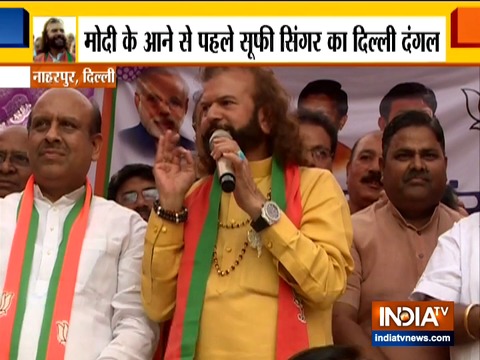 BJP candidate Hans Raj Hans Hans campaigns in Delhi, Arjun Chautala in Kurukshetra