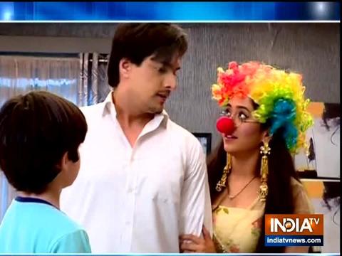 Kartik, Naira's joker get-up for Kairav in serial Yeh Rishta Kya Kehlata Hai