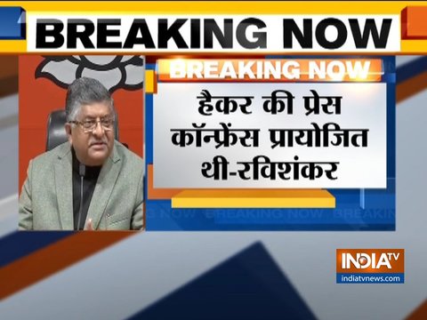 Union Minister Ravi Shankar Prasad hits out at Congress over fake EVM hacking