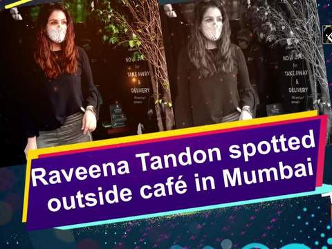 Raveena Tandon spotted outside cafe in Mumbai