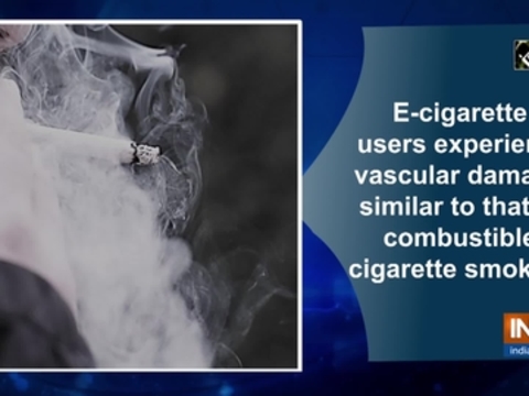 E-cigarette users experience vascular damage similar to that in combustible cigarette smokers