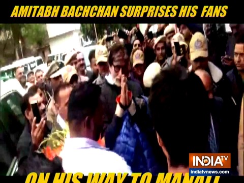 Amitabh Bachchan meets and greets fans in Manali