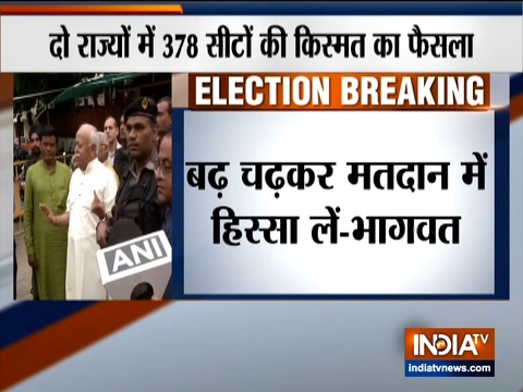 Maharashtra Assembly Polls: Mohan Bhagwat casts vote in Nagpur