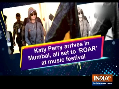 Katy Perry arrives in Mumbai, all set to 'ROAR' at music festival