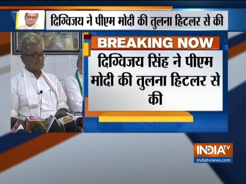 Congress leader Digvijay Singh compares PM Modi with Hitler