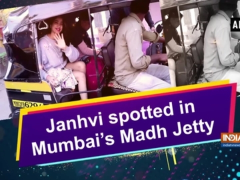 Janhvi spotted in Mumbai's Madh Jetty