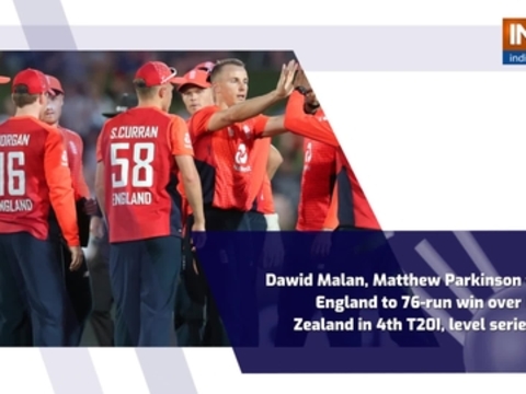 Dawid Malan, Matthew Parkinson take England to 76-run win over New Zealand in 4th T20I