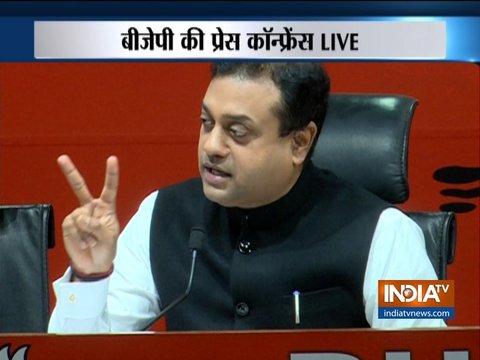 Posters of 2 criminals have been put in front of Congress office, both of them are out on bail: Sambit Patra