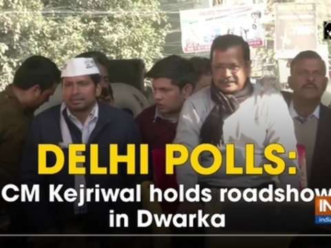 Delhi polls: CM Kejriwal holds roadshow in Dwarka