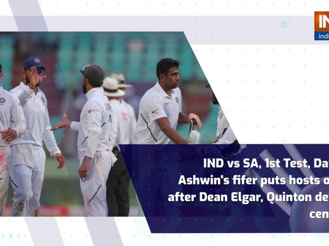 IND vs SA, 1st Test, Day 3: Ashwin's fifer puts hosts on top after Elgar, De Kock centuries